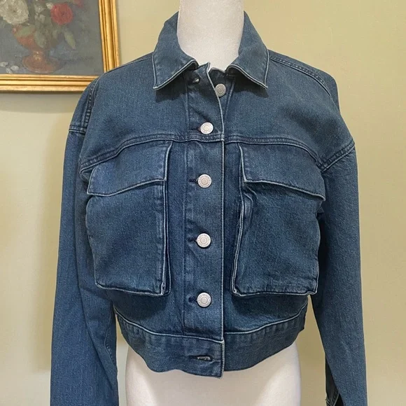 LOFT medium wash Blue Jean Jacket - Picture 1 of 6